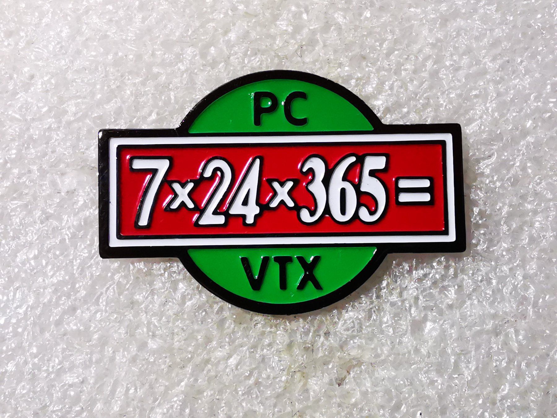 Plaketten & Abzeichen: Ansteckpin 56: PC VTX 7x24x365 – Gebraucht aus Oppligen von Pin-Fall-Shop