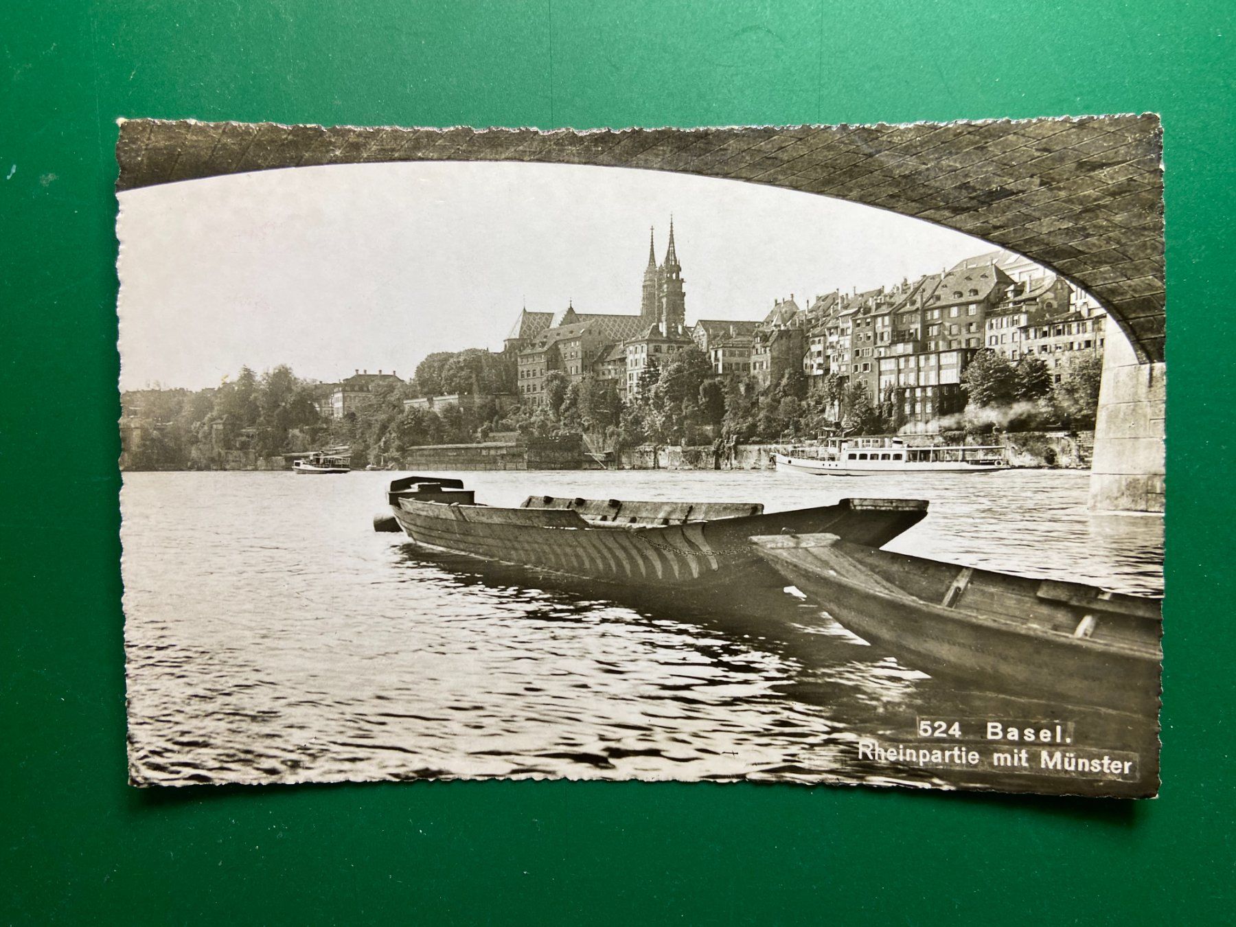 Cartoline postali: Basel - Rheinpartie mit Münster – Usato da Steg VS venduto da danwer74