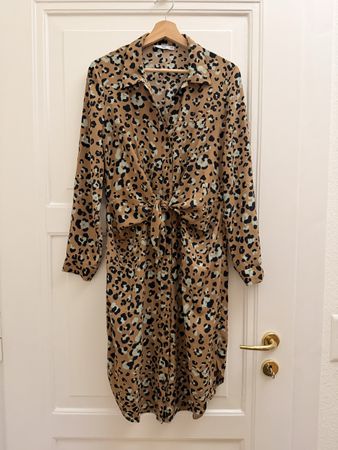 Mango Leo-Print Dress - Size M