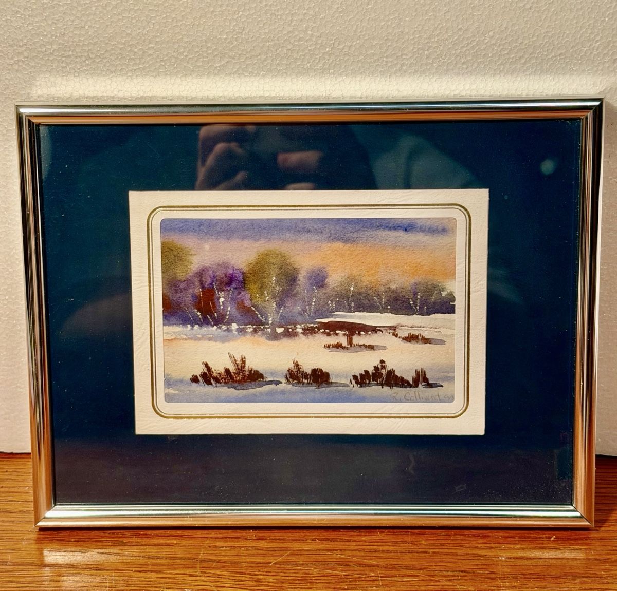Gemälde: Original Watercolour Winter Scene Painting - Framed Artwork – Gebraucht aus Lausanne von vas_mbk2