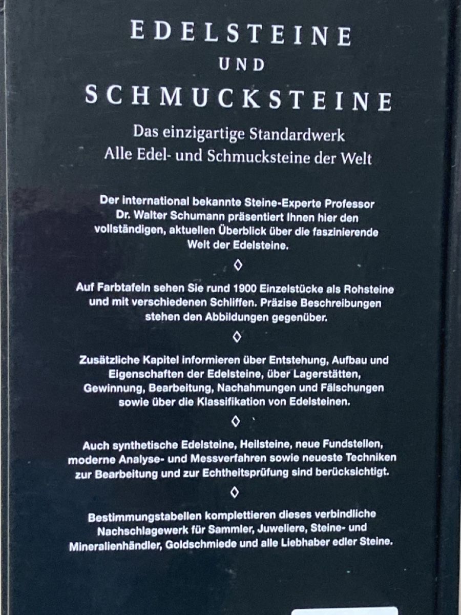 Libri: Walter Schumann: Edelsteine und Schmucksteine – Usato da Zürich venduto da 000rk 1