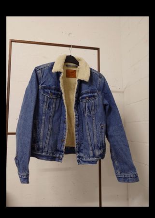 Levi's Jeans Jacke mit Teddyfutter, Grösse M