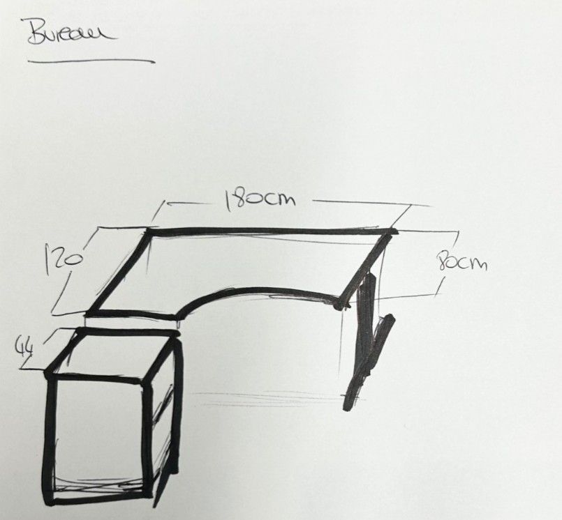 Bureaux: BIGLA Bureau + meuble tiroirs – D'occasion à La Croix -Lutry par fre_686w 3