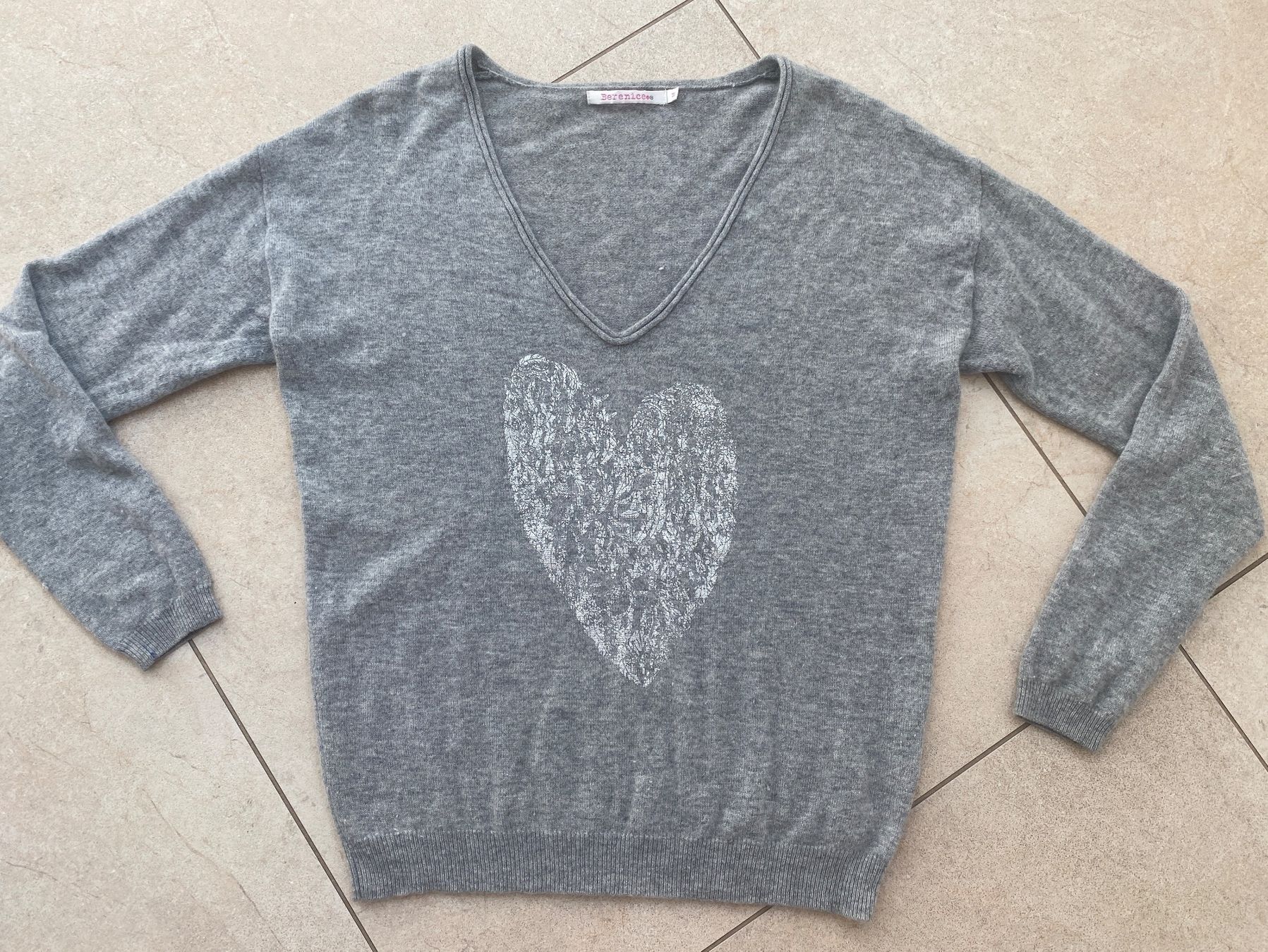 Maglioni & Felpe: Berenice Cashmere Merino Pullover mit Silber Herz – Usato da Allschwil venduto da Rosenfee 7