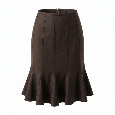 Jupe Armani Collezioni marron avec avec ourlet évasé