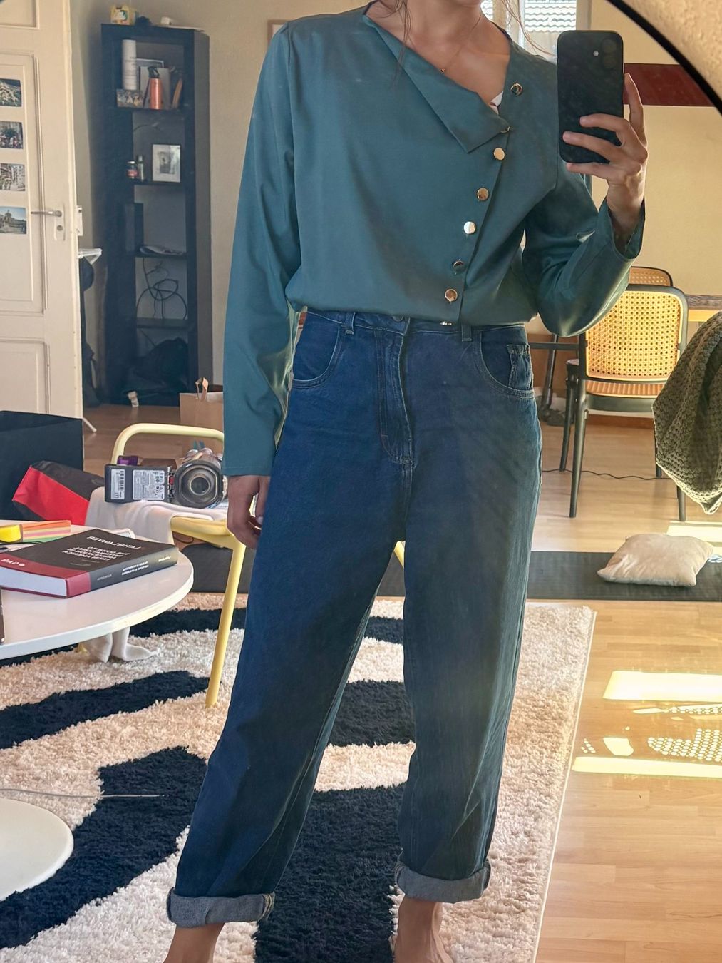 Camicette: Green long-sleeve blouse S / 36 – Usato da Fribourg venduto da georgeabottino 2