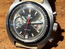 Tissot Seastar Chronograph Vintage Uhr, Handaufzug, läuft
