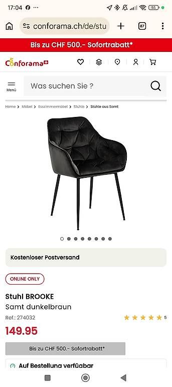Sedie: 2×Samt Stühle – Usato da Wald ZH venduto da nik_pg2q