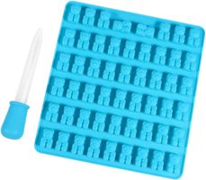 Silikon Gummibärchen Form blau inkl. Pipette Neu!