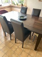6 Stühle Esszimmer Kunstleder braun