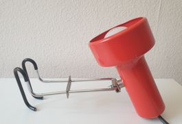 Vintage 70er Klemmspot-Leuchte orangerot