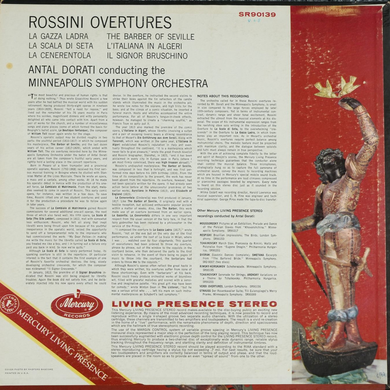 Schallplatten: Mercury SR 90139 / Rossini Overtures – Gebraucht aus Brunnen von Techfreak1 1