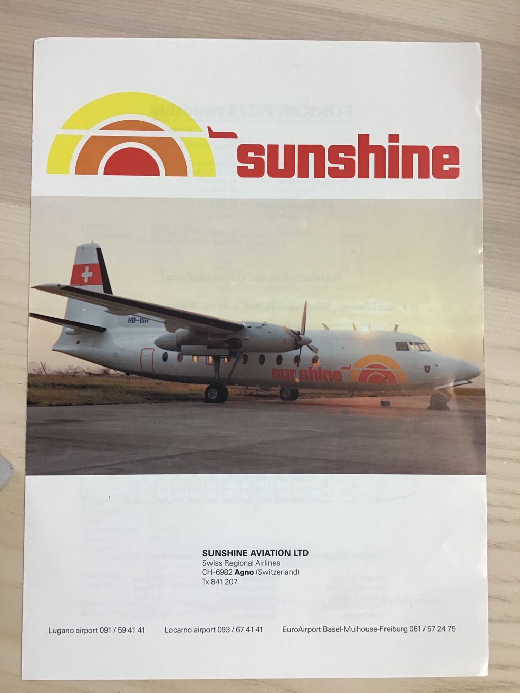 Documenti: SUNSHINE AIRLINES 1987-1990 Prospekt!!! – Usato da Männedorf venduto da Spezial-Modelle