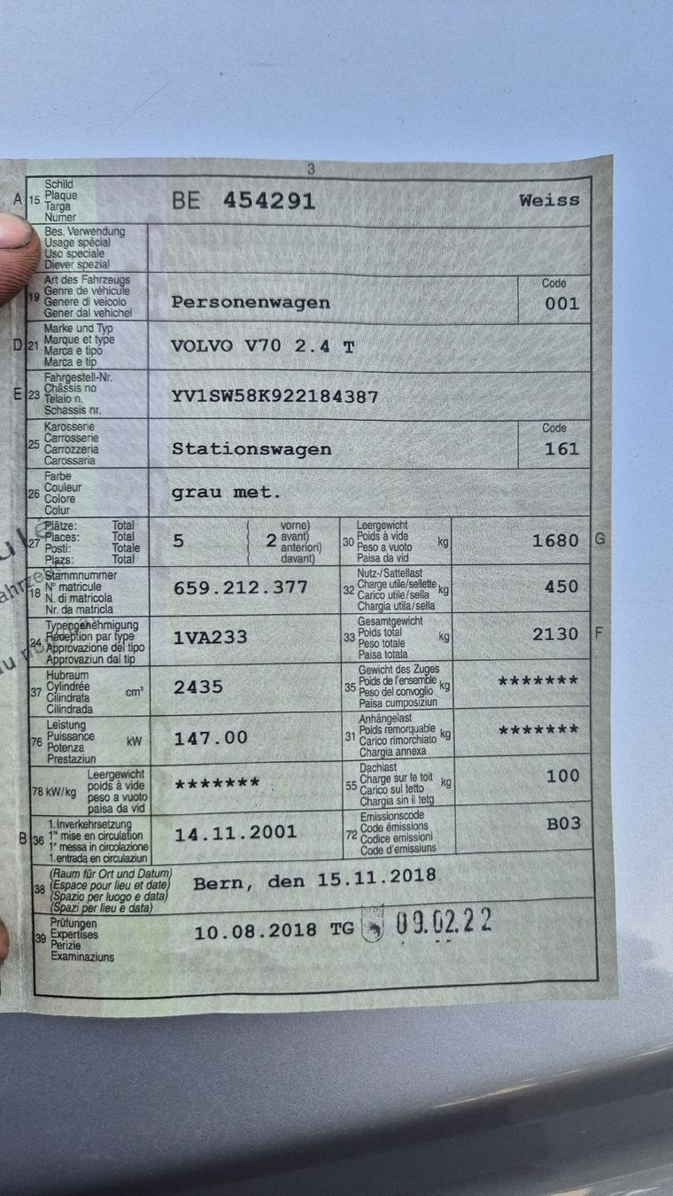 Volvo Automobili: Volvo V70 2.4T Ab 1.- – Usato da Höchstetten venduto da Kurt_vom_dorf 7