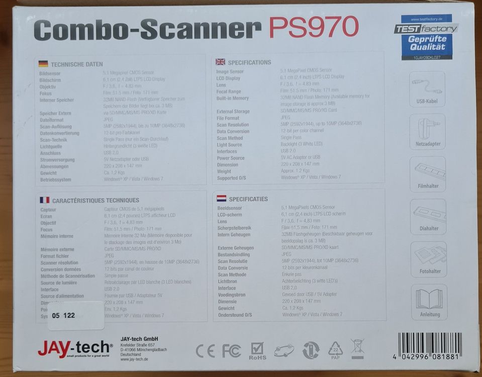 Jay Tech ComboScanner PS970 Kaufen auf Ricardo