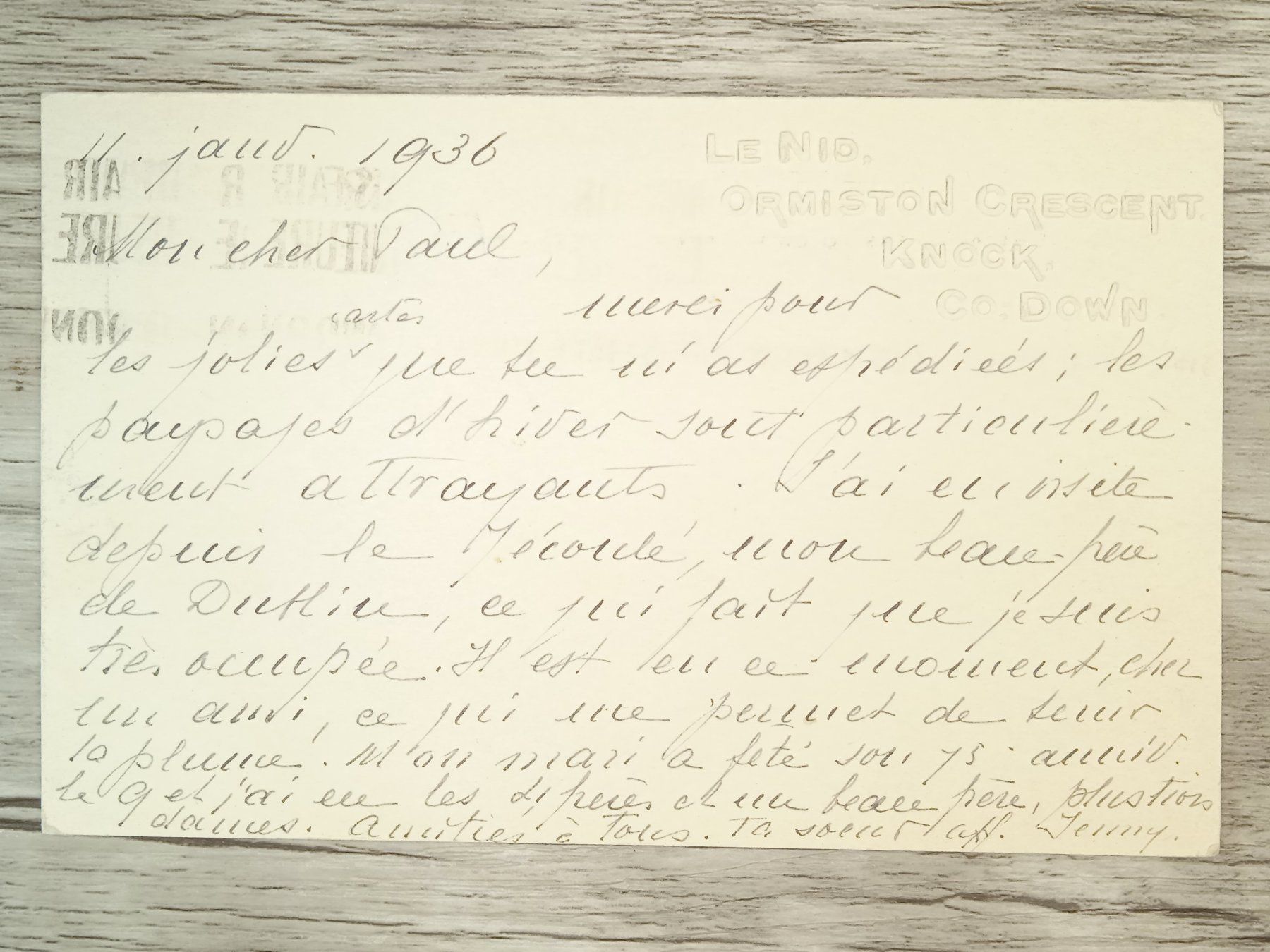 Tutti i francobolli: TR65 Carte Postale + Timbre England 1936 – Usato da Cousset venduto da Patrick_Collections 1