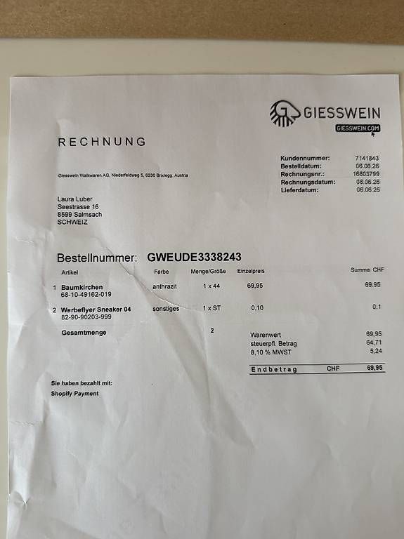 Chaussures hommes: Giesswein Hausschuhe Gr. 44 – Neuf avec emballage d'origine à Salmsach par lau_sv9b