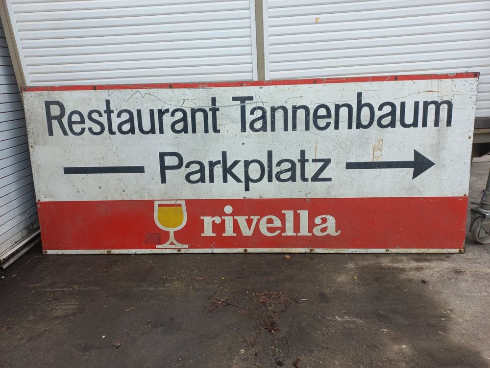 Restaurant Tannenbaum Parkplatz Rivella Werbung Werbetafel Kaufen auf