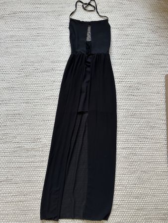Damen Cocktailkleid Gr. S Schwarz – transparent / Maxi