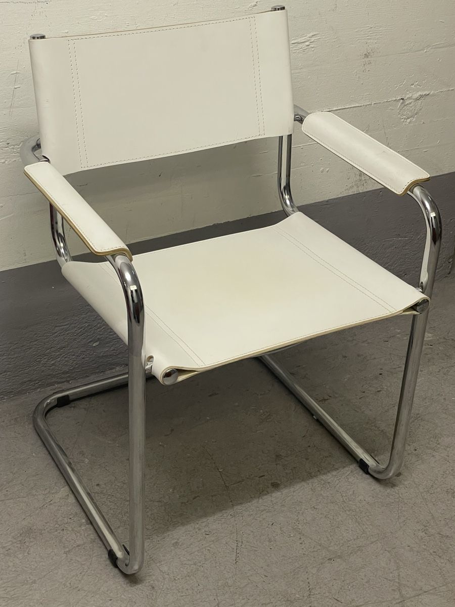 Stühle: Vintage freischwingerstuhl weiss – Gebraucht aus Zürich von Vintage-1993 3
