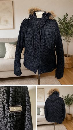 Roxy Jacke Winterjacke mit Fellkapuze schwarz Grösse M