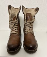 Leder-Winterschnürschuhe,  braun, Grösse 37