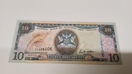 Trinidad & Tobago 10 Dollar 2006 seltene Banknote