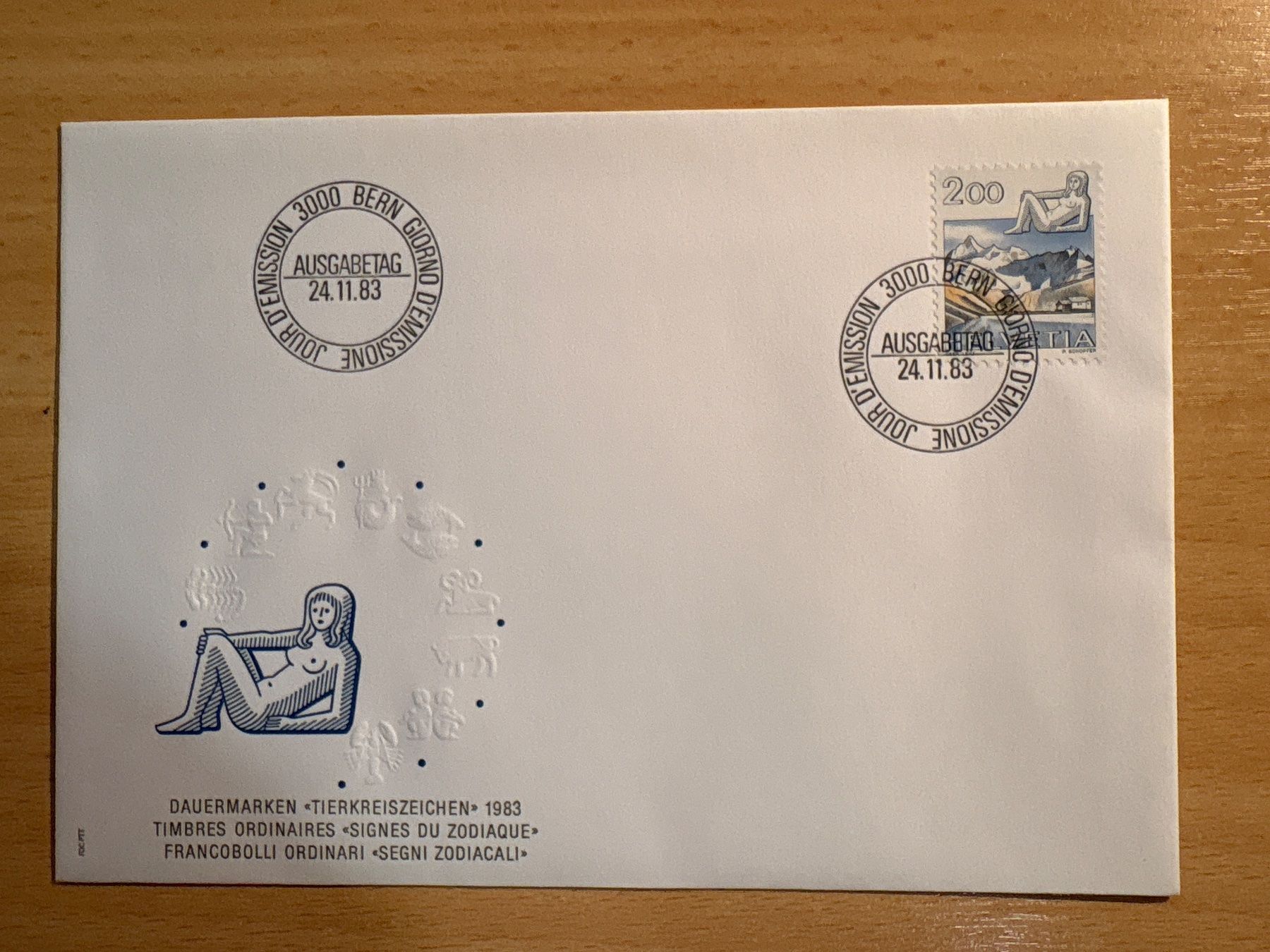 Tutti i francobolli: Original Briefmarkenbrief Dauermarken Tierkreiszeichen 1983 – Usato da Ibach venduto da lisch3