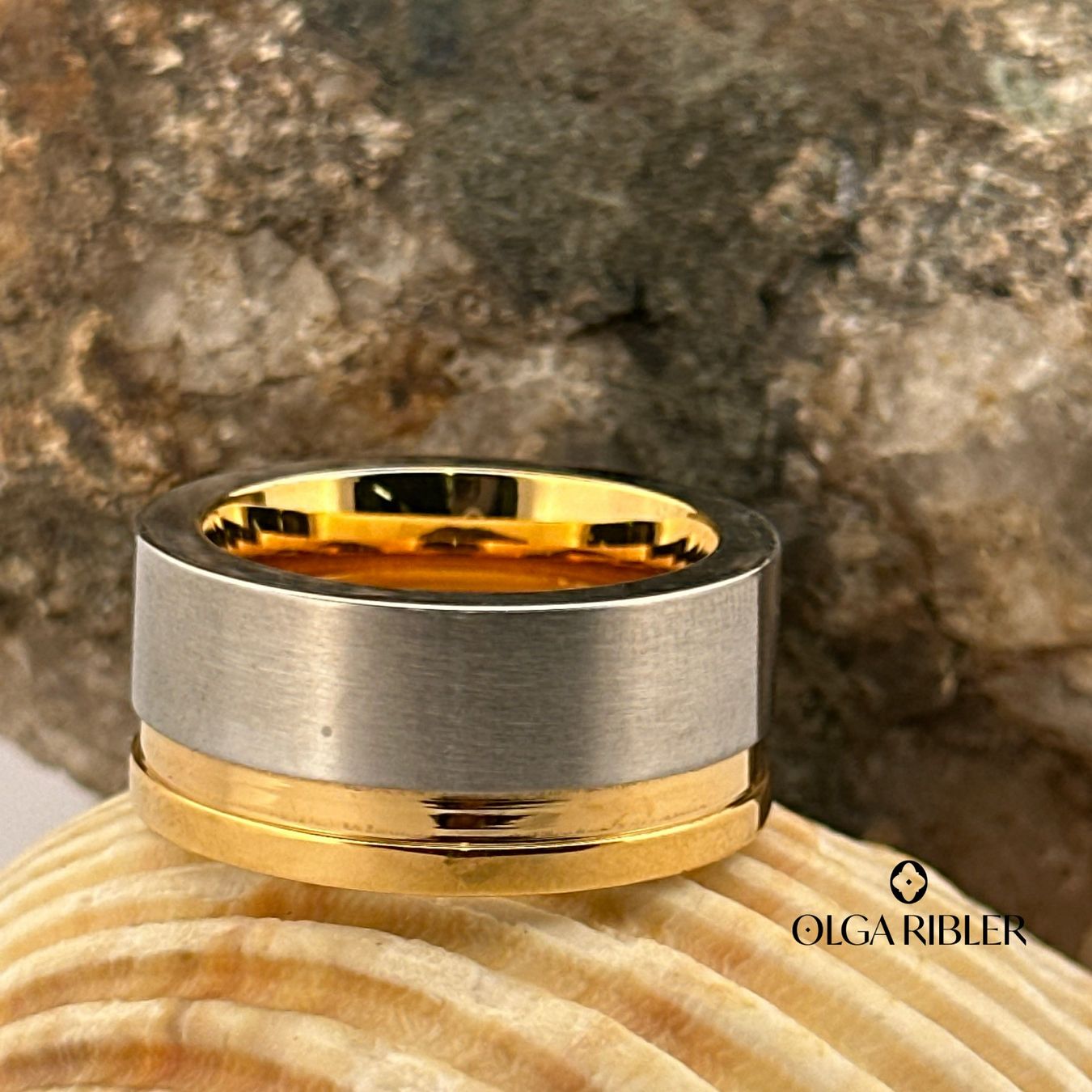 Olga Ribler Anelli: Edelstahl Ring Bicolor Grösse 57 – Nuovo (secondo la descrizione) da Luzern venduto da Schmuckoutlet 3