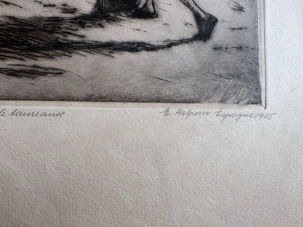Xilografie: 2 eaux fortes Frederick Halpern - début XXeme – Usato da Zweisimmen venduto da Domii 3