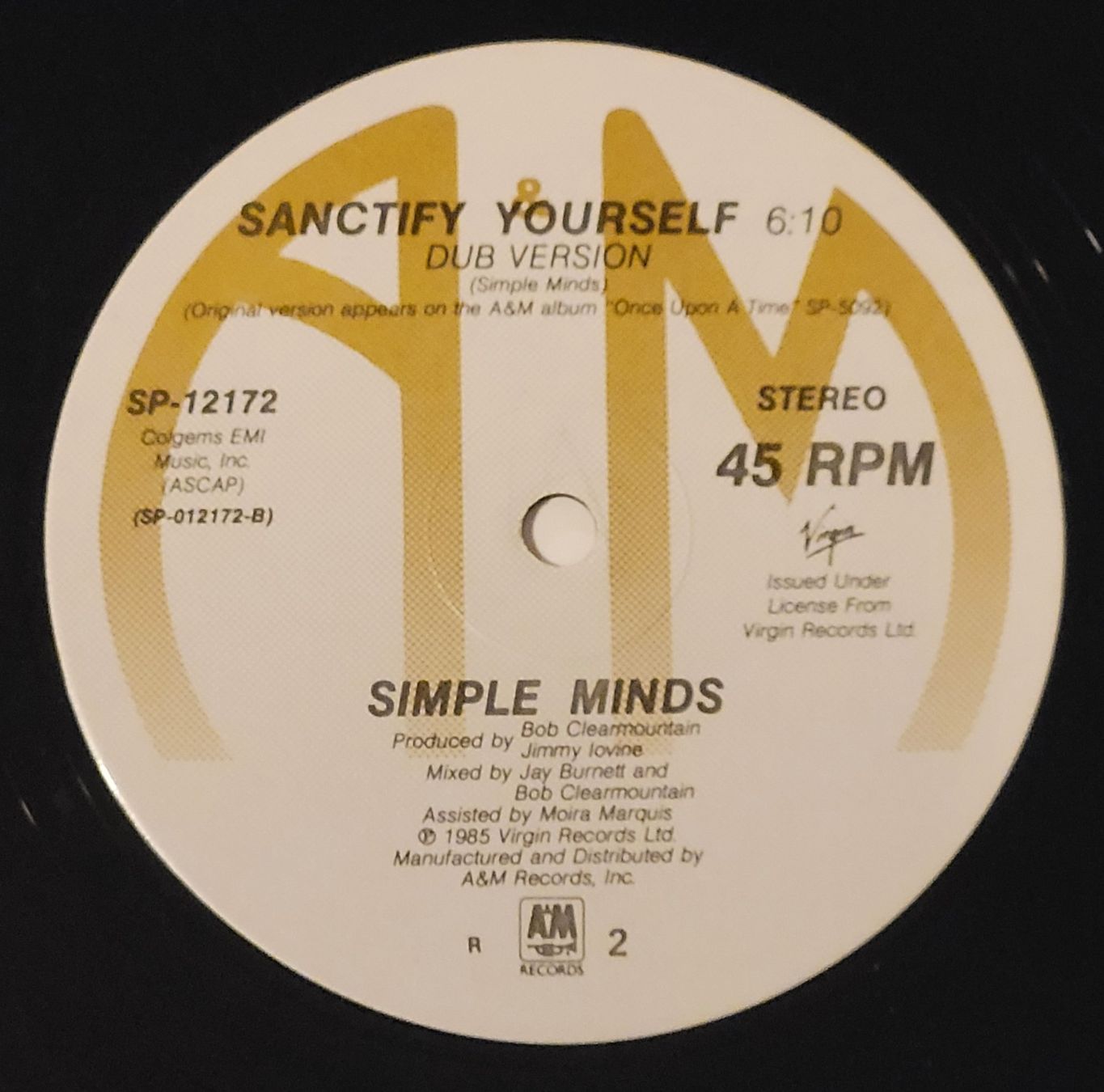 Dischi in vinile: Simple Minds – Sanctify Yourself – Usato da Zürich venduto da Avd 3