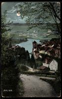AK Brugg, Blick auf die Stadt in der Nacht
