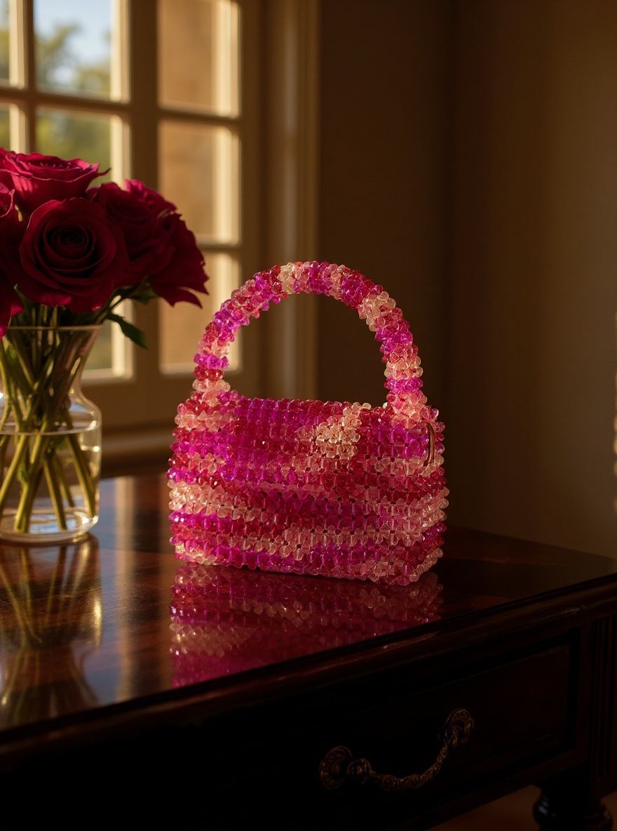 Borse da donna: Wunderschöne Handtasche aus glitzernden Kristallperlen – Nuovo e nell'imballaggio originale da canobbio venduto da barbarb 2