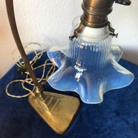 B.A.G. Jugendstil Tischlampe  Opalinglas
