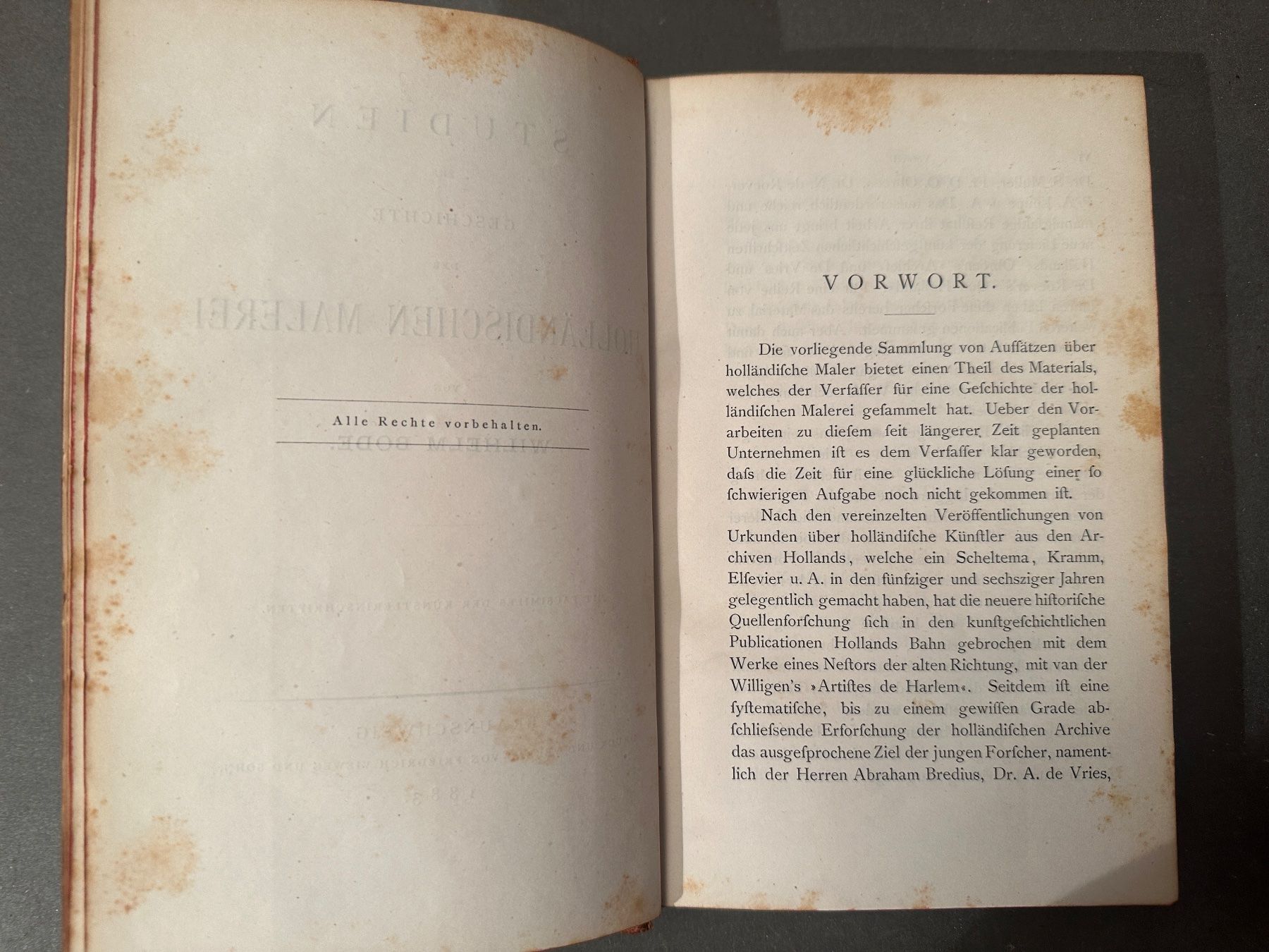 Libri: Wilhelm Bode: Studien z. Geschichte d. holländischen Malerei – Usato da Zürich venduto da allp 3