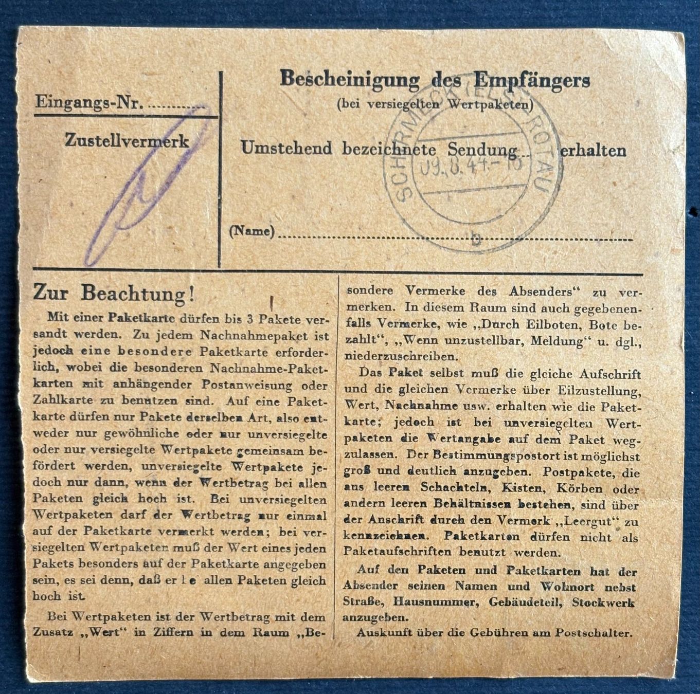 Tutti i francobolli: DEUTSCHES REICH – Usato da Ostermundigen venduto da Heavenmaus75 1