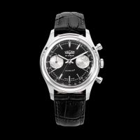Vulcain Manual Chronograph 70's Black & Silver