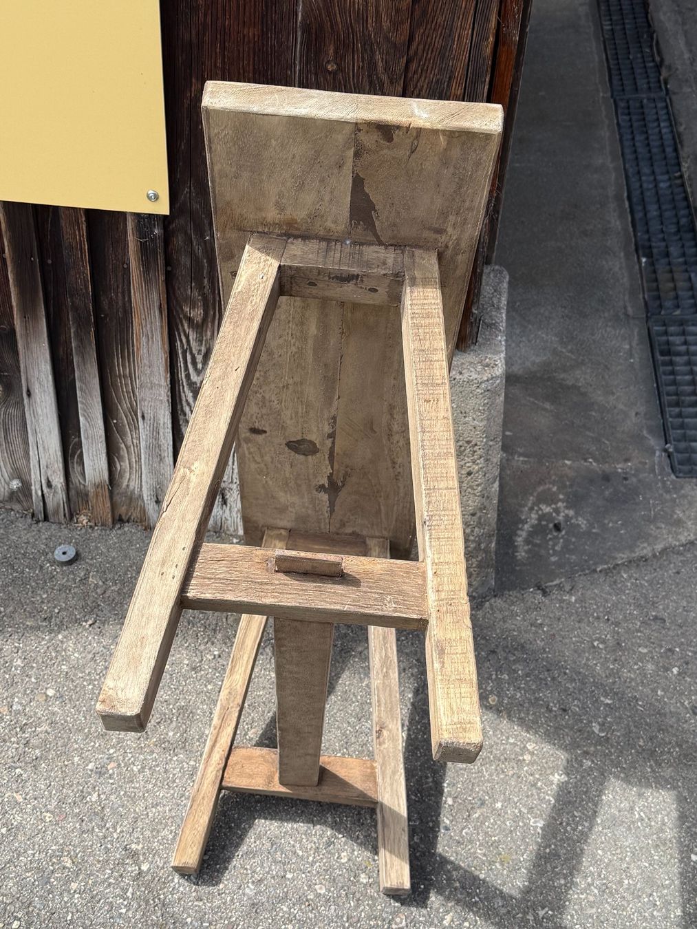 Bänke: Rustikale Holzbank, massiv, Länge 100 cm Hartholz – Gebraucht aus Koblenz von Forellenteich 3