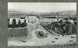 AK Genève GE Le Palais des Nations,ville et Mt. Blanc ≈1936