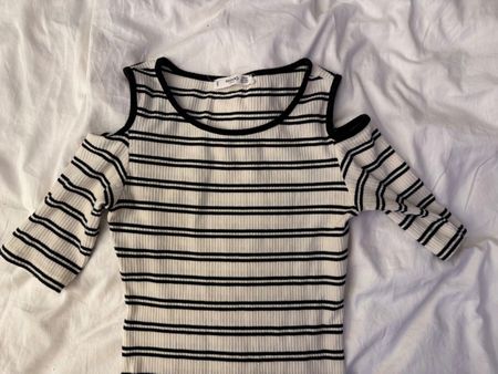 Robe Mango rayée épaules dénudées - Taille XS