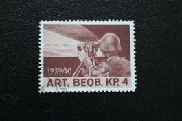 ART. BEOB. KP. 4  Soldatenmarke 1939 /40 gestempelt