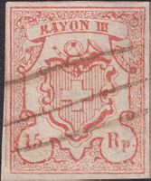 Rayon III Nr.18 (Type 8 OL-II) mit Tinte sauber abgestrichen