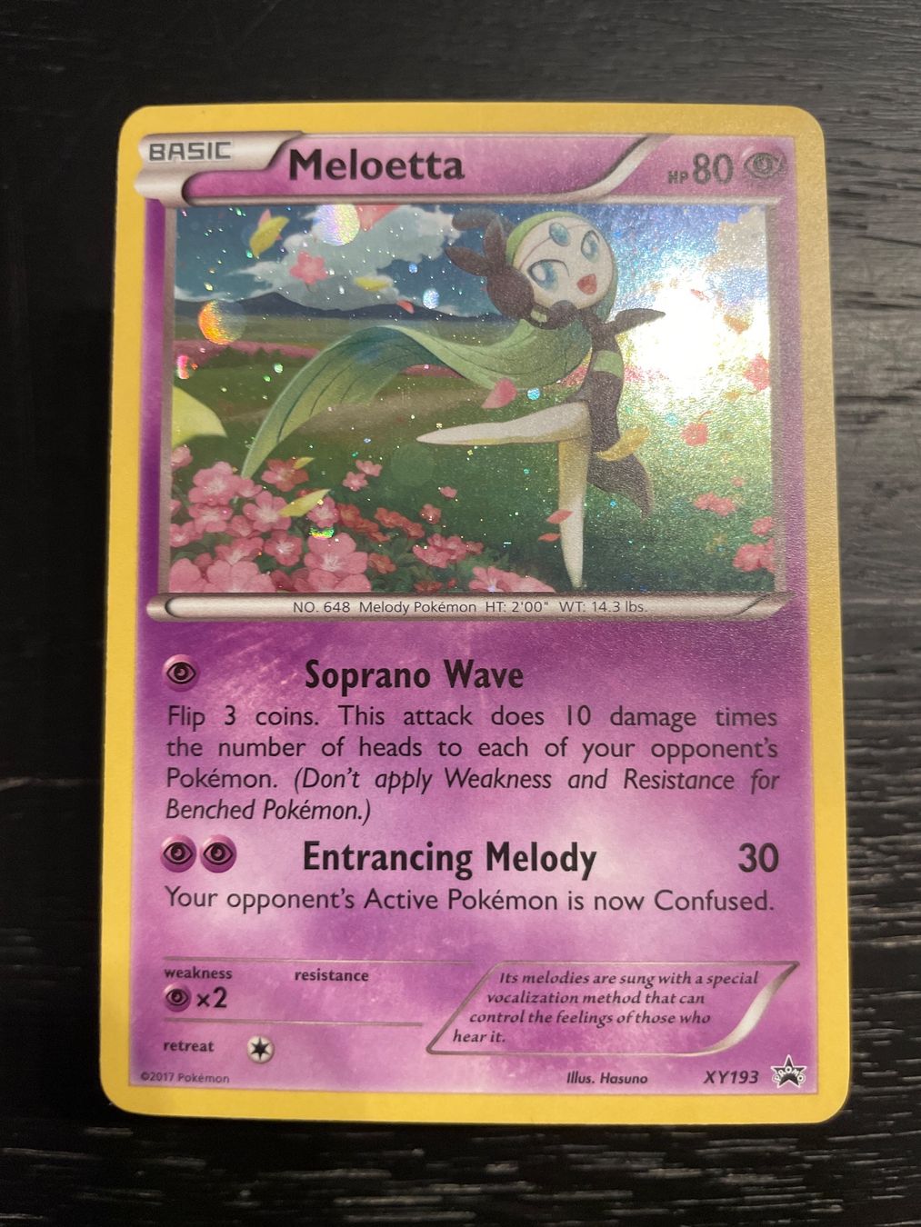 Pokémon Carte collezionabili: Pokemon Meloetta XY193 Promo holo – Usato da Hugelshofen venduto da Suimosa