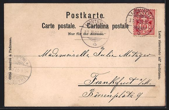 Cartoline postali: Bouveret, Chalet de la Foret, Panorama – Usato da Berlin venduto da bartko-reher 1
