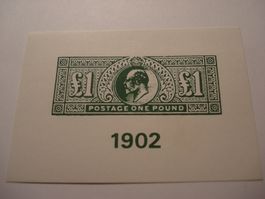 Grossbritannien, Vignette 1902 1 Pound ** (alter Nachdruck)