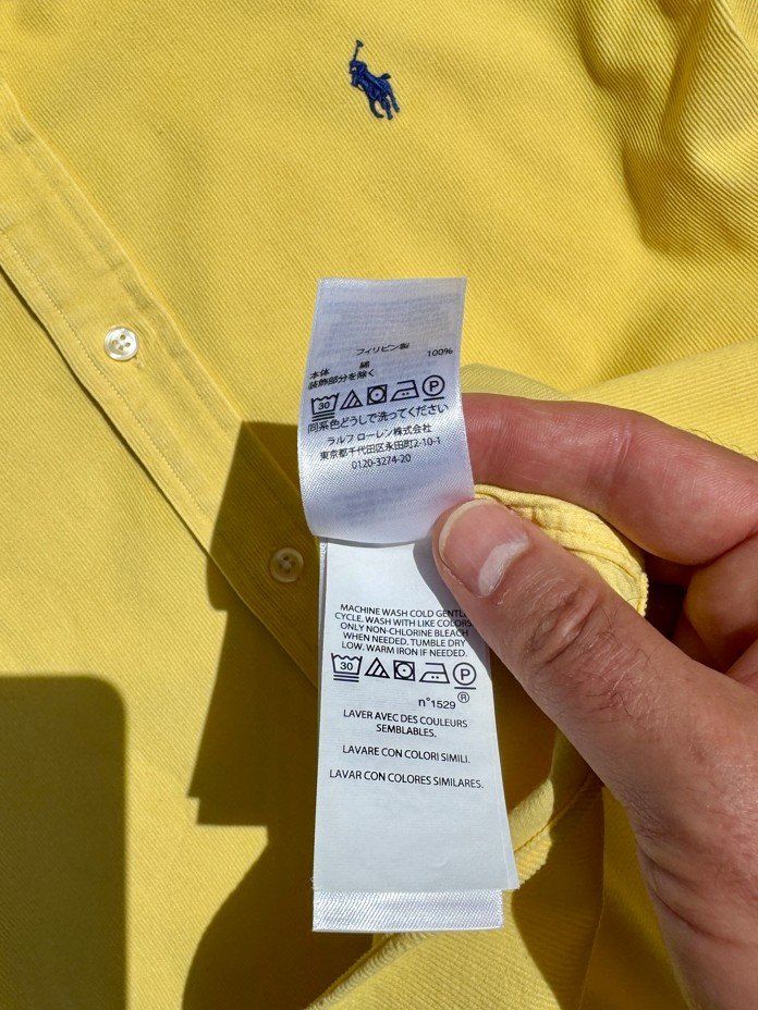 Ralph Lauren Camicie: Ralph Lauren Hemd Kord M Gelb – Usato da Männedorf venduto da LTMCS 9