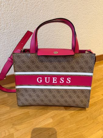 Handtasche Guess braun pink sehr guter Zustand