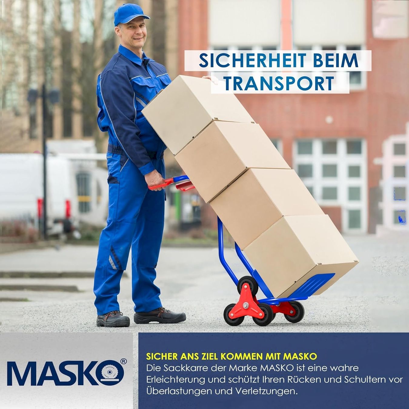 Altro per stoccaggio & trasporto: MASKO Sackkarre 200 kg Blau – Nuovo e nell'imballaggio originale da Bottighofen venduto da zaap 3