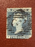 Timbre deux pence bleu occasion