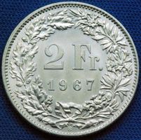 Silberner 2.- Jg. 1967 in schönem Zustand